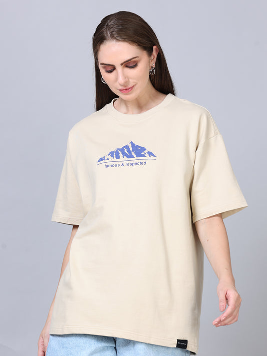 Women HIGHEST Printed Oversized T-Shirt