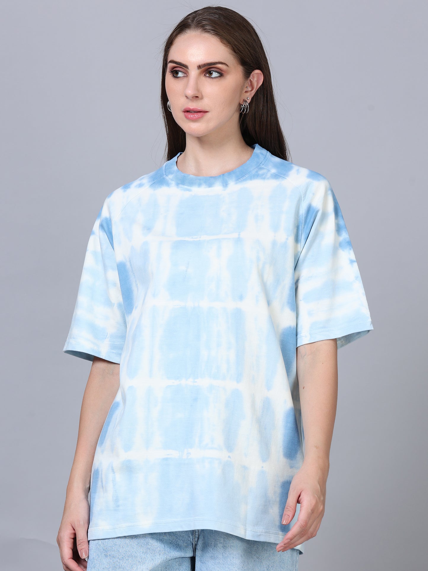 Women Tie & Dye Pattern Oversized T-Shirt