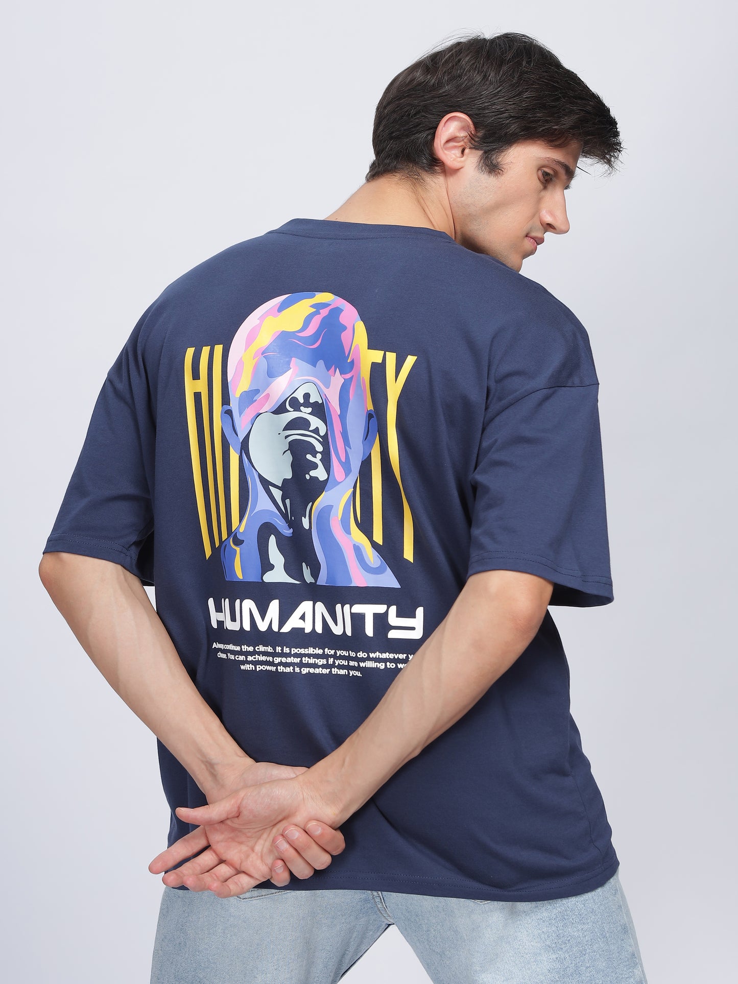Men HUMANITY Printed Oversized T-Shirt