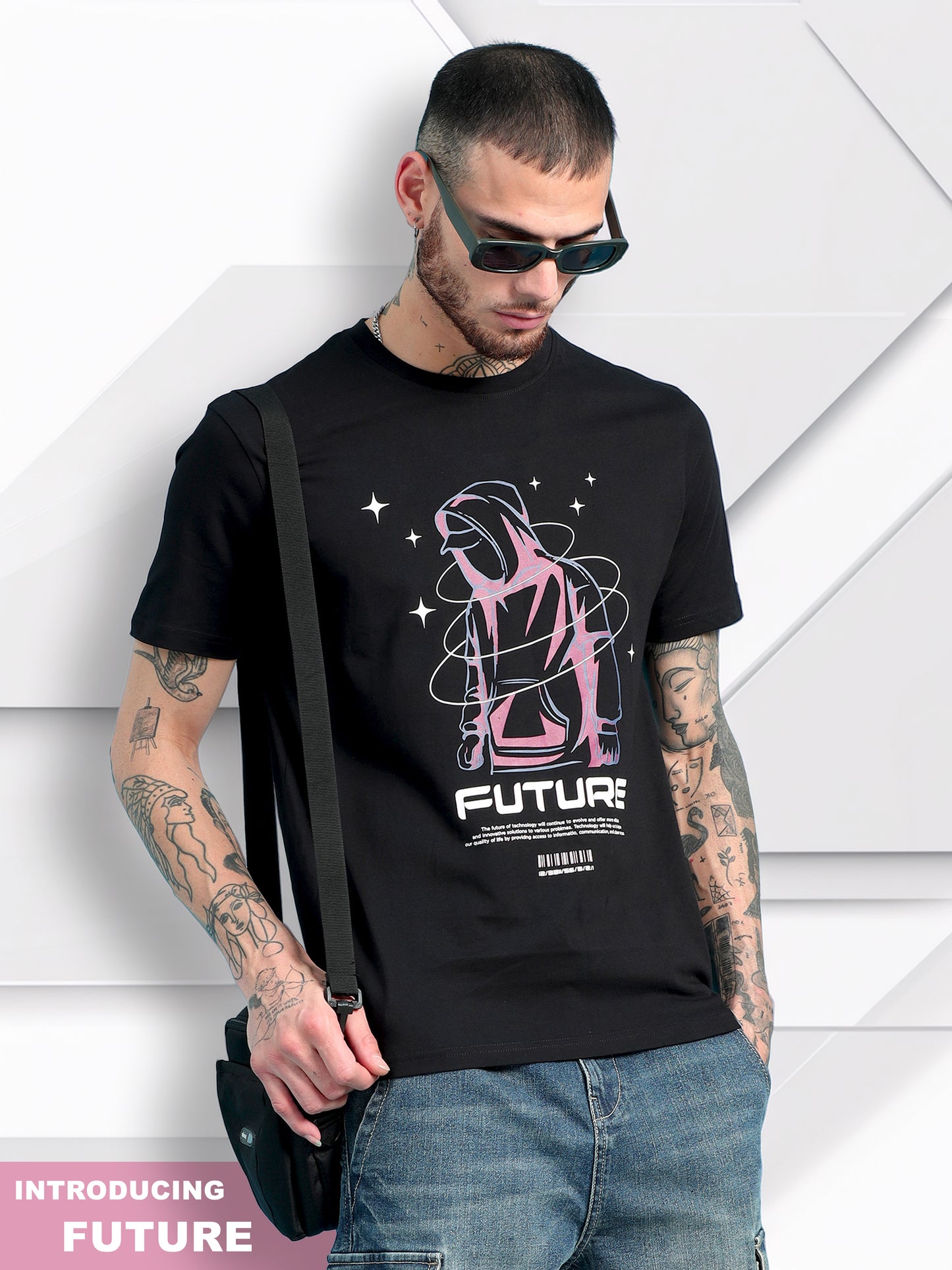 Men FUTURE Printed Regular Fit T-Shirt