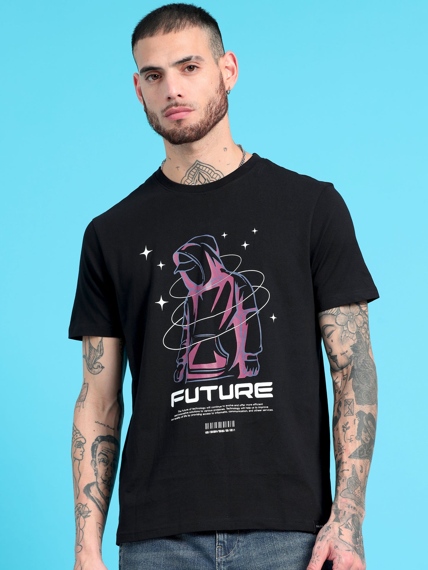 Men FUTURE Printed Regular Fit T-Shirt