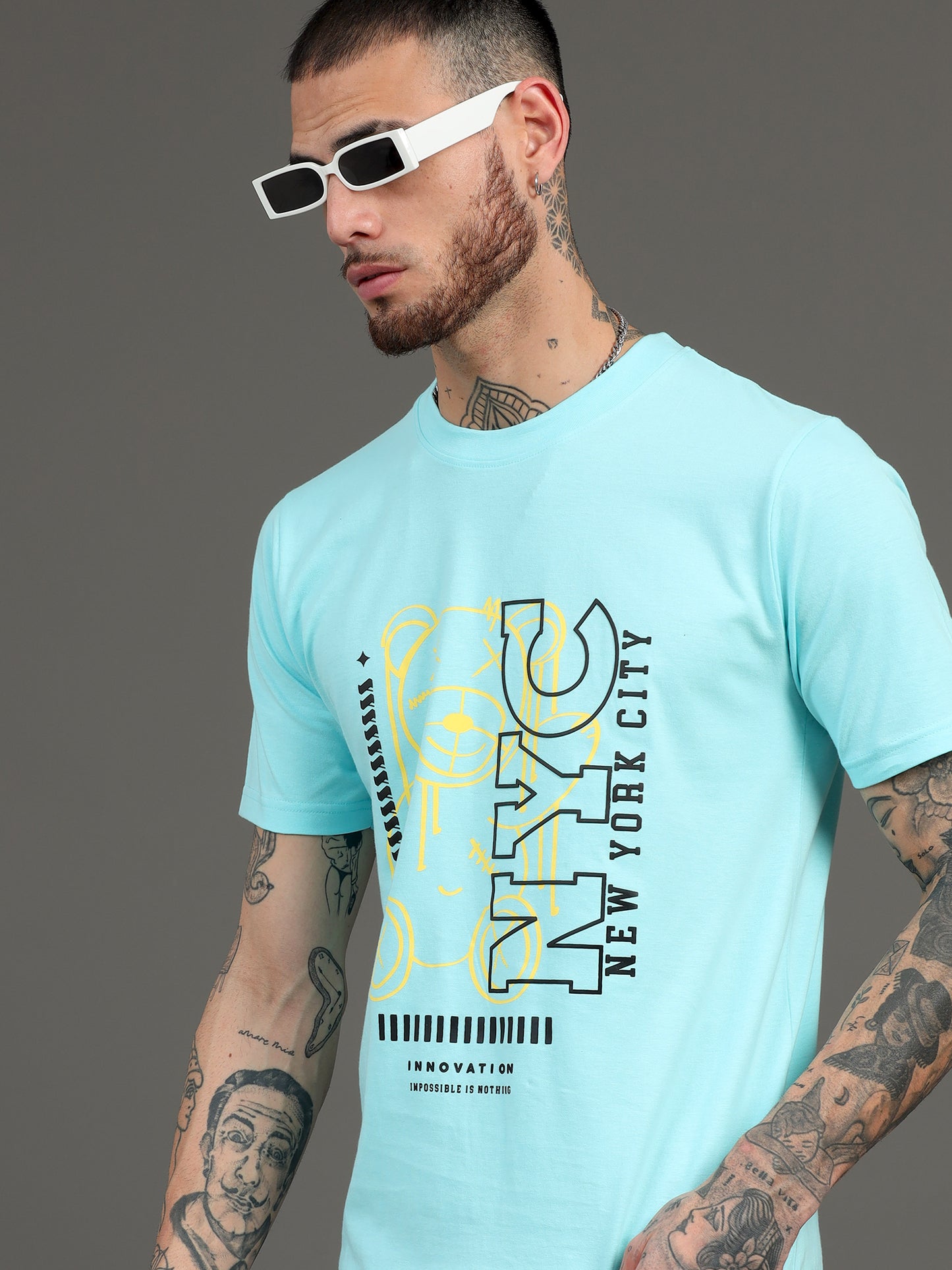 Men NYC Printed Regular Fit T-Shirt