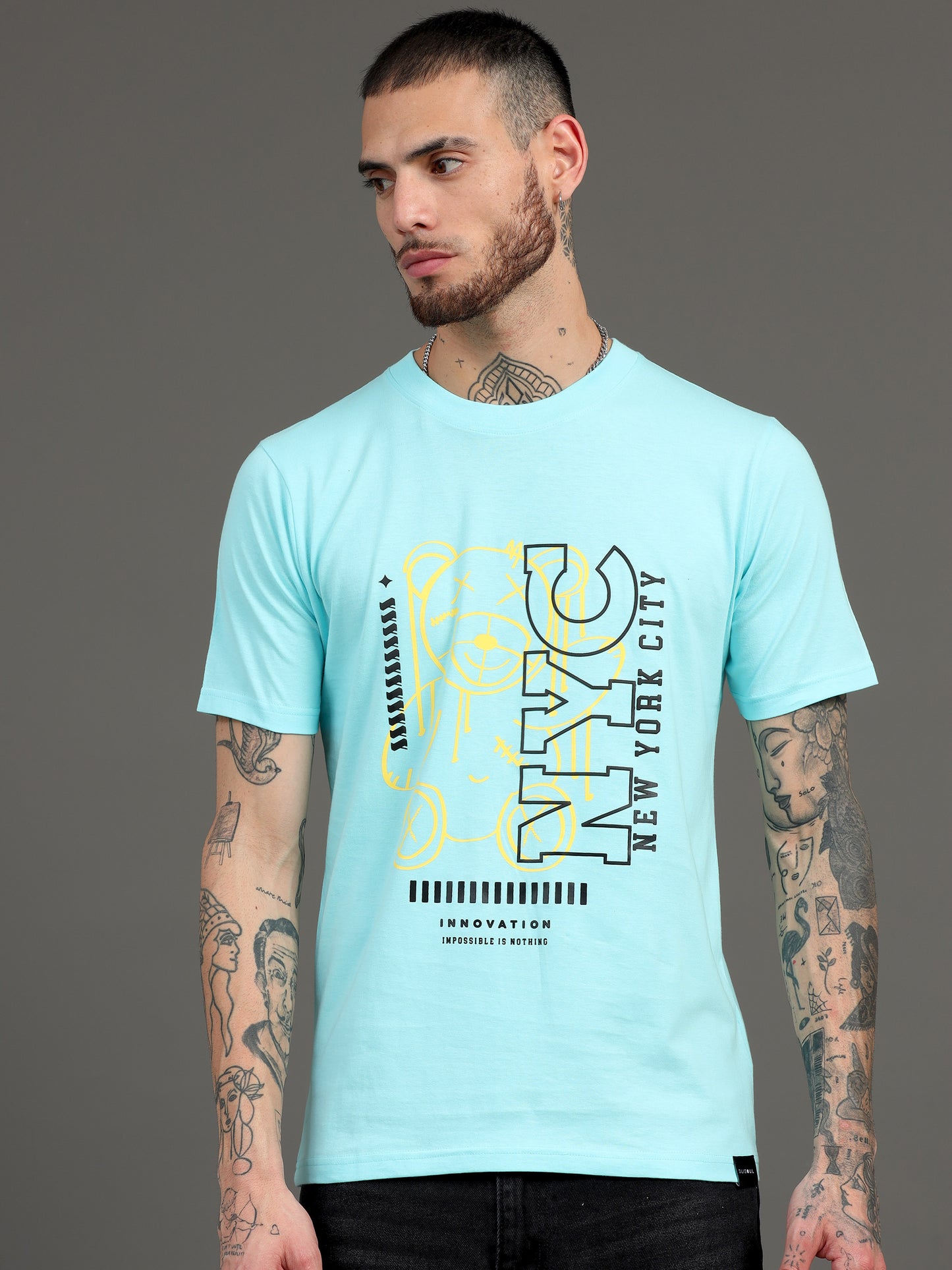 Men NYC Printed Regular Fit T-Shirt