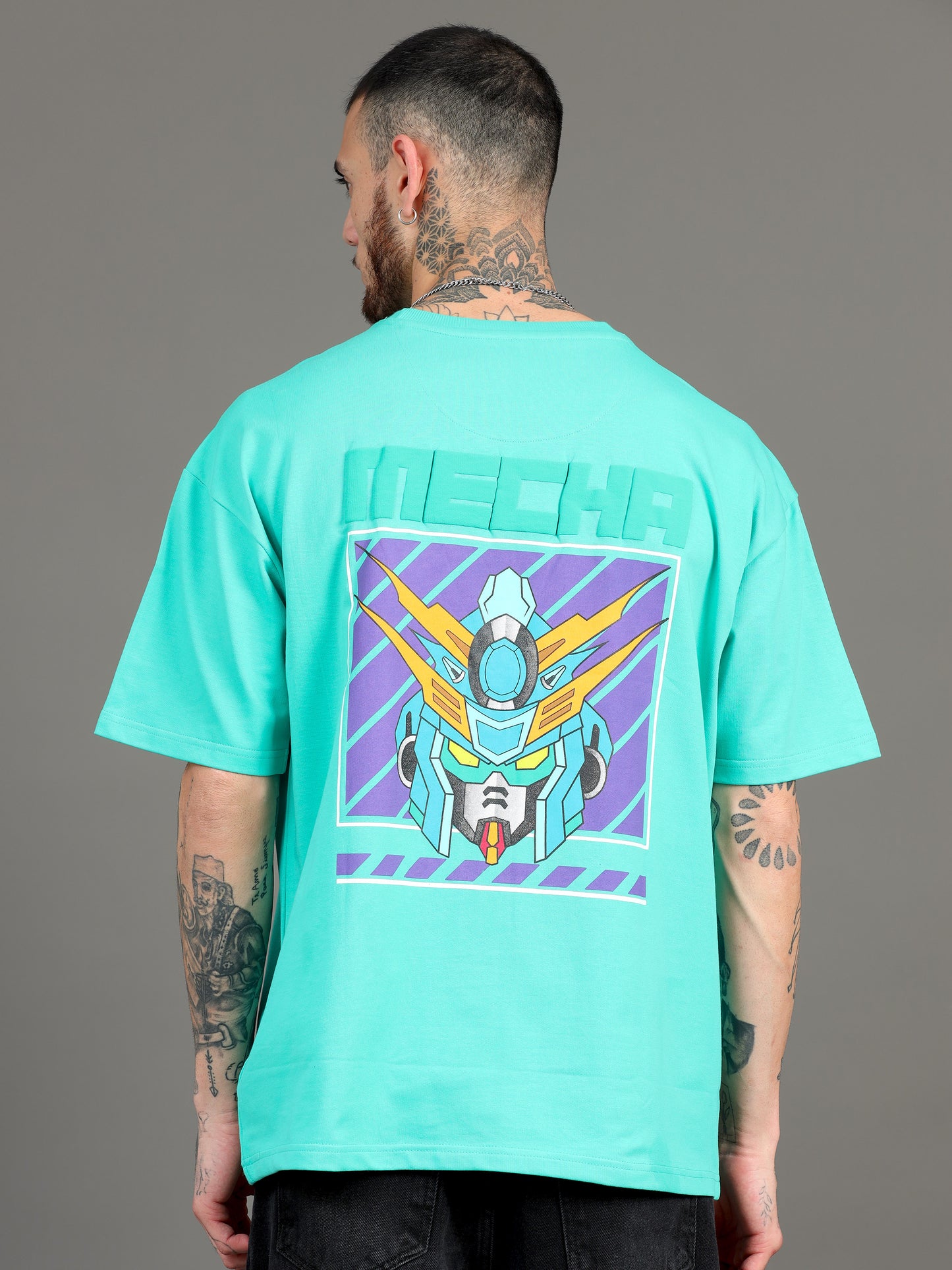 Men MECHA Printed Oversized T-Shirt