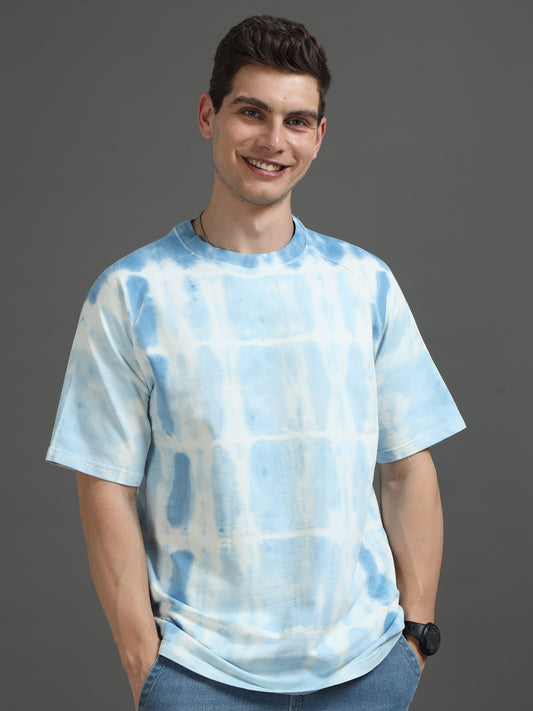Men Tie & Dye Pattern Oversized T-Shirt