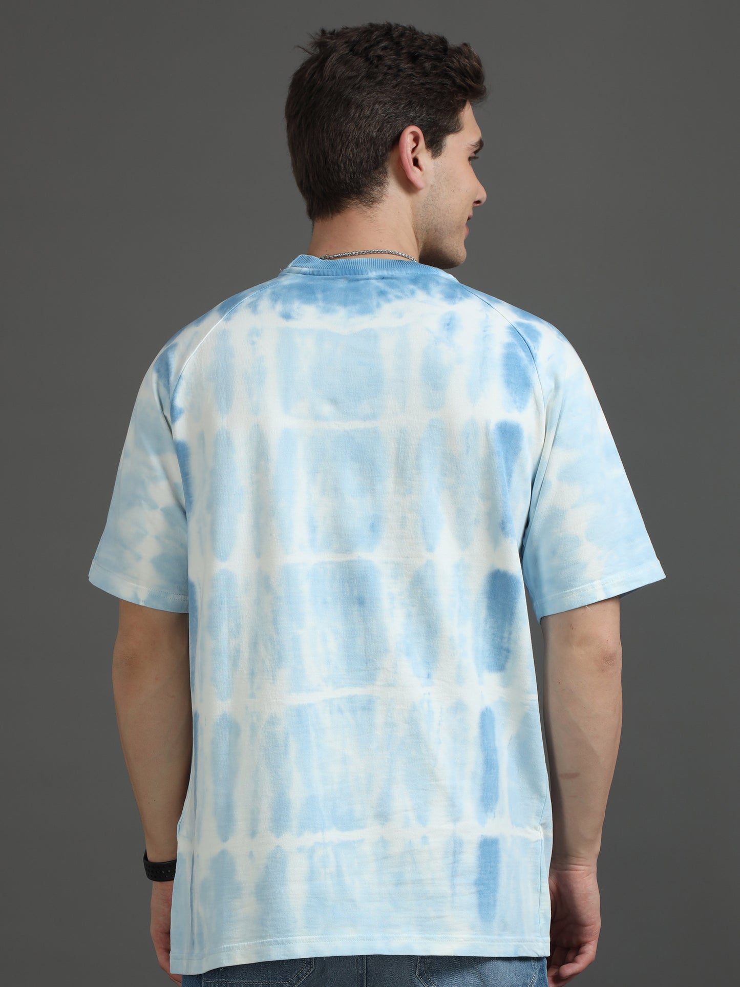 Men Tie & Dye Pattern Oversized T-Shirt